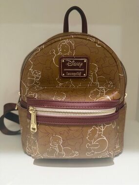 Loungefly Brown & Maroon Winnie the Pooh Mini Backpack